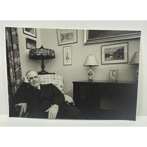 1943 Vintage B&W Photo Man in Parlor marked "Georg Germüller" Original Print